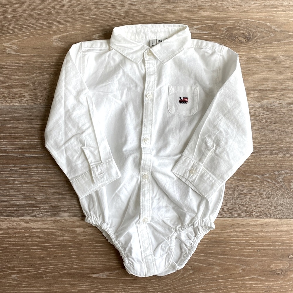 NWOT Janie and Jack White Collared Shirt - 18-24 months